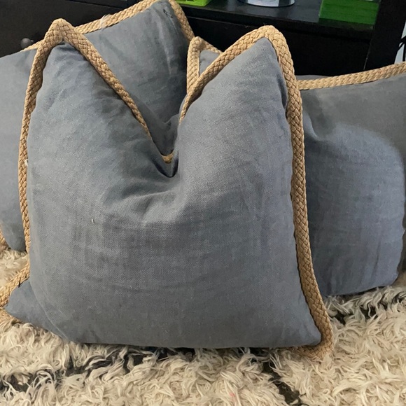 Pottery Barn Other - 3 matching pottery Barn pillow covers in denim